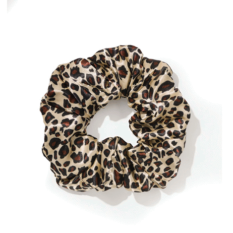 AIMTYD Grand Cheetah Chouchou Satin Léopard Chouchous Grand Animal Imprimé  Chouchous Élastiques Cheveux Cravates pour Femmes ou Filles Lot de 3 
